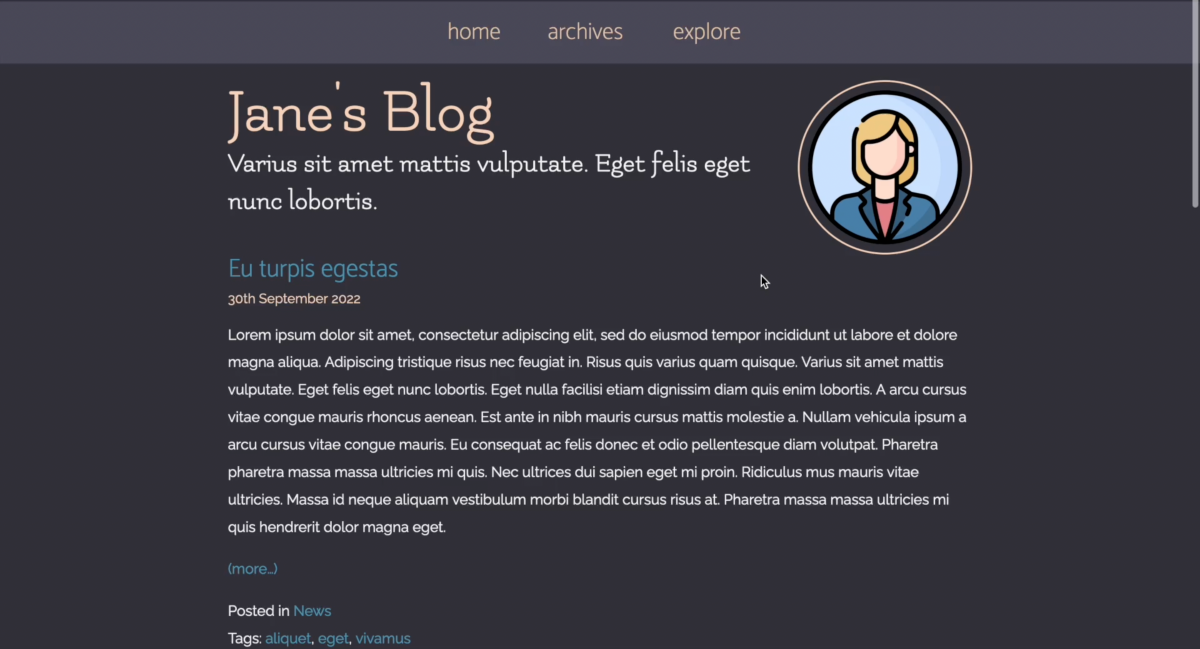 Custom WordPress theme